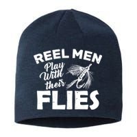 Fly Fishing Reel Men Play With Their Flies Sustainable Beanie