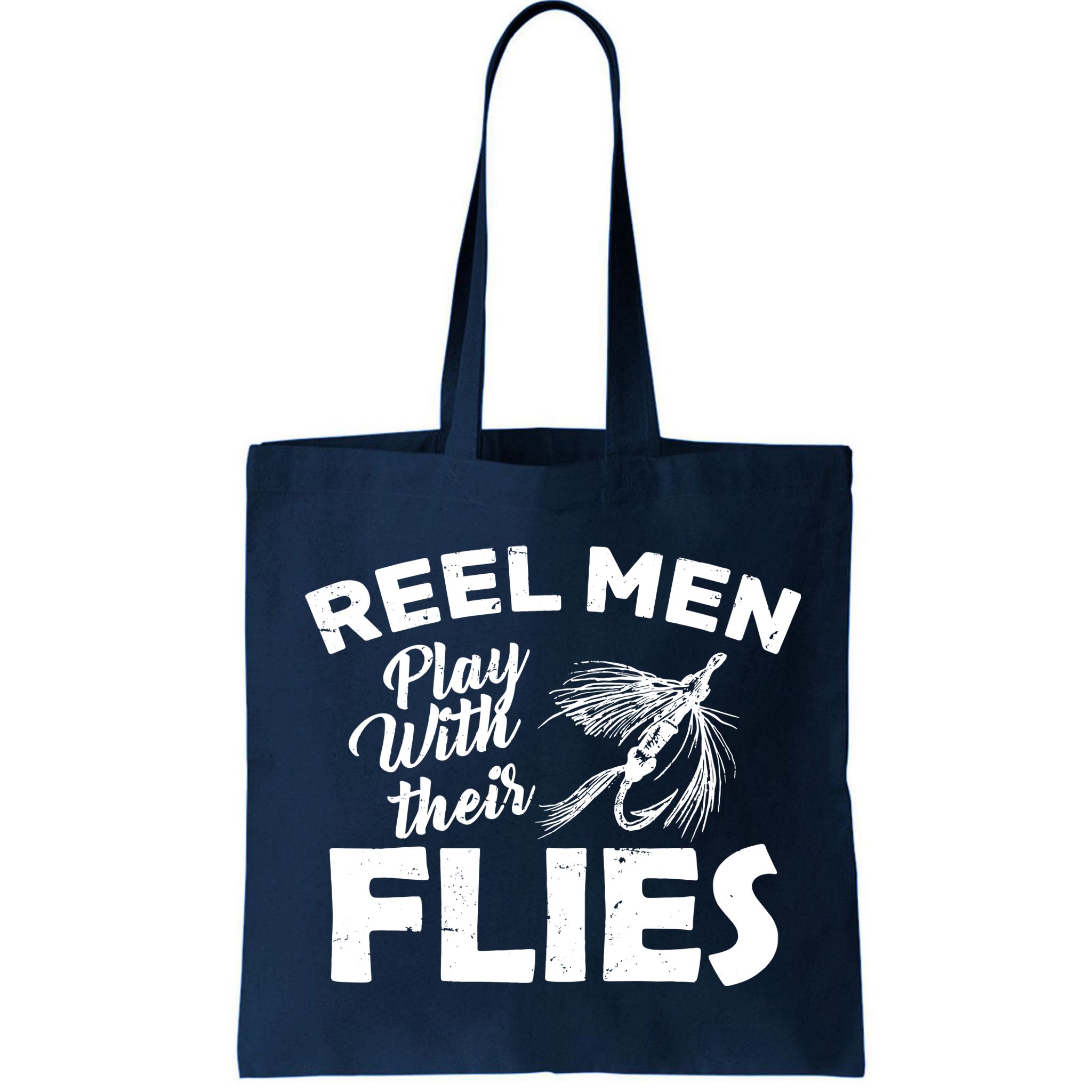 Fly Fishing Reel Men Play With Their Flies Bag