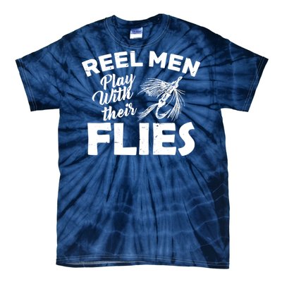 Fly Fishing Reel Men Play With Their Flies Tie-Dye T-Shirt