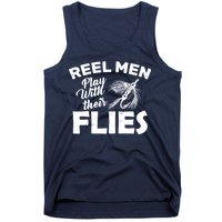 Fly Fishing Reel Men Play With Their Flies Tank Top