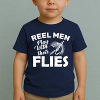 Fly Fishing Reel Men Play With Their Flies Toddler T-Shirt