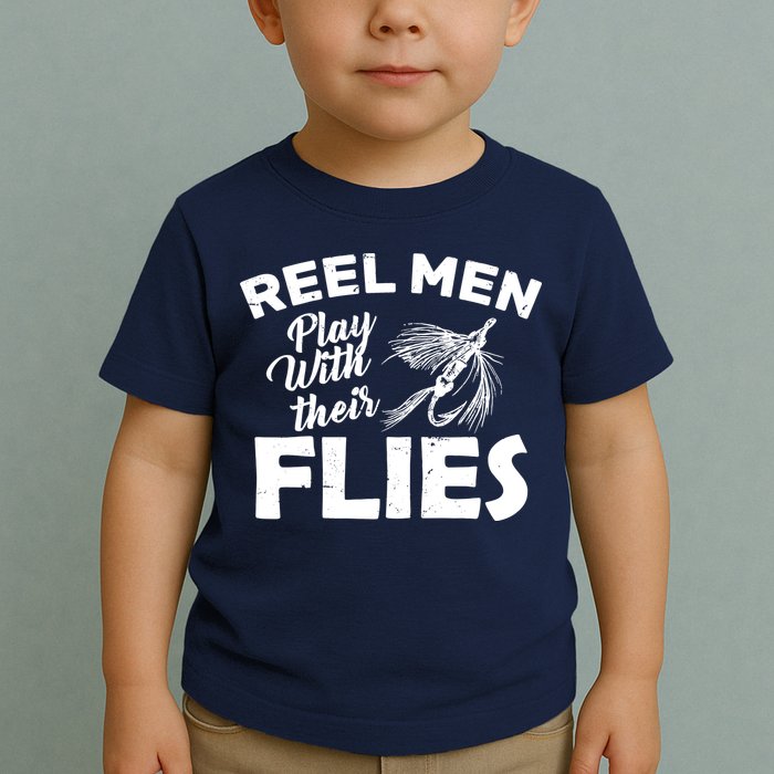 Fly Fishing Reel Men Play With Their Flies Toddler T-Shirt