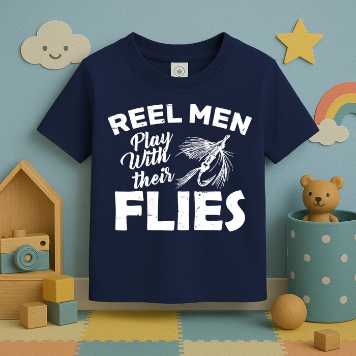 Fly Fishing Reel Men Play With Their Flies Toddler T-Shirt