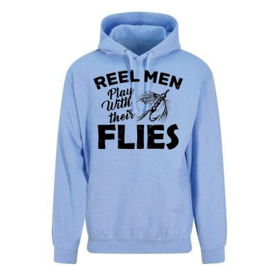 Fly Fishing Reel Men Play With Their Flies Unisex Surf Hoodie