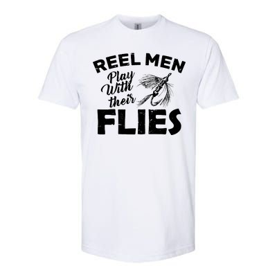 Fly Fishing Reel Men Play With Their Flies Softstyle® CVC T-Shirt