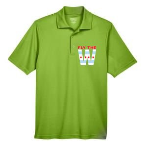 Fly The W Chicago Flag Men's Origin Performance Pique Polo