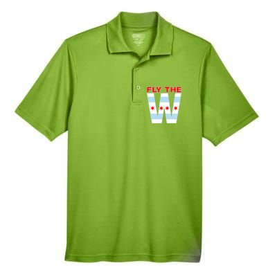 Fly The W Chicago Flag Men's Origin Performance Piqué Polo