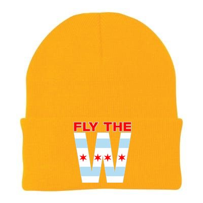 Fly The W Chicago Flag Knit Cap Winter Beanie