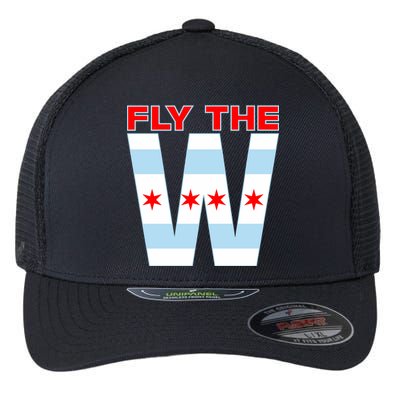 Fly The W Chicago Flag Flexfit Unipanel Trucker Cap