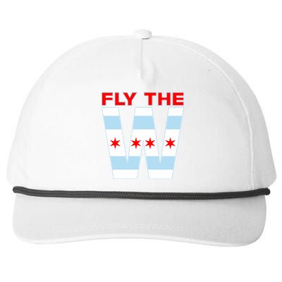 Fly The W Chicago Flag Snapback Five-Panel Rope Hat