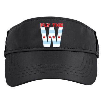Fly The W Chicago Flag Adult Drive Performance Visor