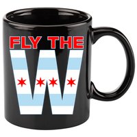 Fly The W Chicago Flag 11oz C Handle Ceramic Mug