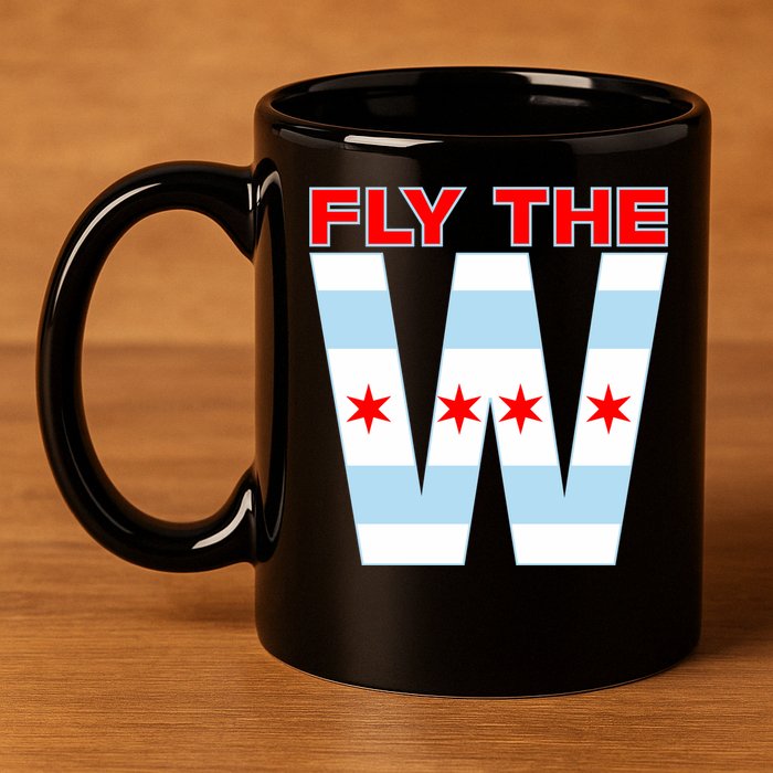 Fly The W Chicago Flag 11oz C Handle Ceramic Mug