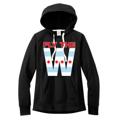 Fly The W Chicago Flag Women's Fleece Hoodie