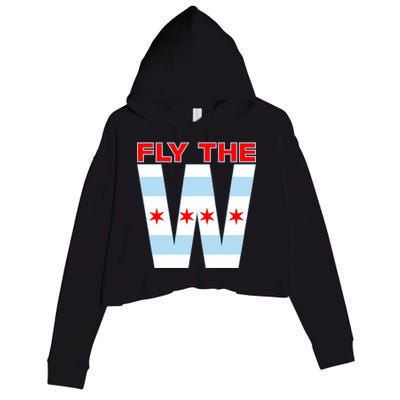 Fly The W Chicago Flag Crop Fleece Hoodie