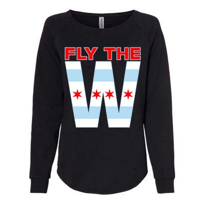 Fly The W Chicago Flag Womens California Wash Sweatshirt