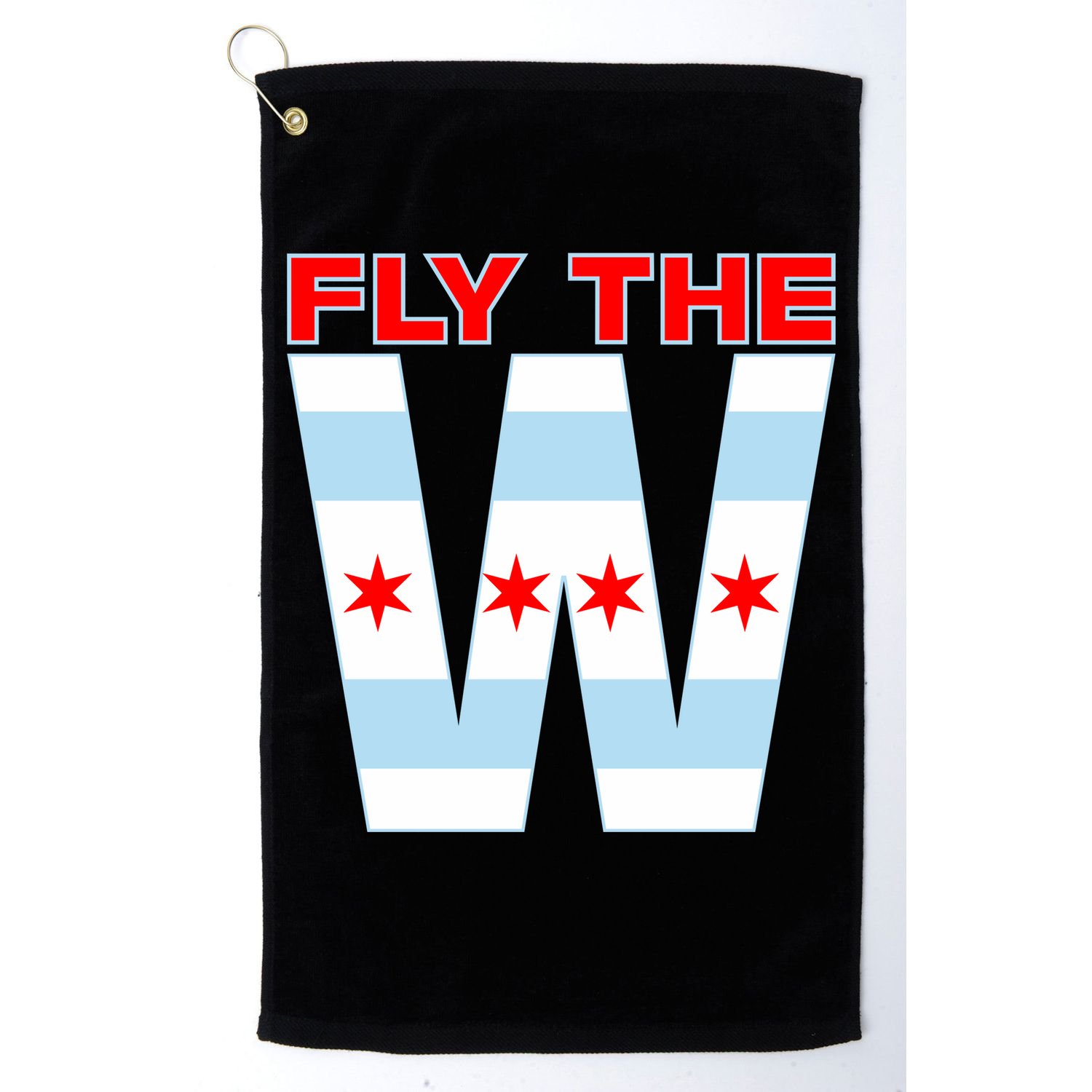 Fly The W Chicago Flag Golf Towel