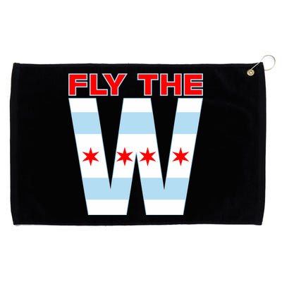 Fly The W Chicago Flag Grommeted Golf Towel