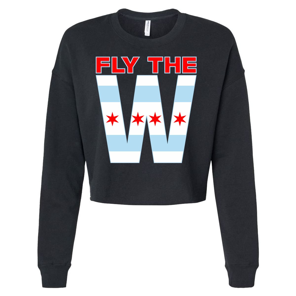 Fly The W Chicago Flag Cropped Pullover Crew