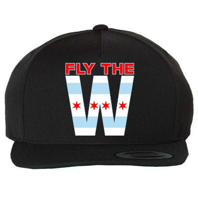 Fly The W Chicago Flag Wool Snapback Cap