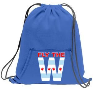 Fly The W Chicago Flag Sweatshirt Cinch Pack Bag