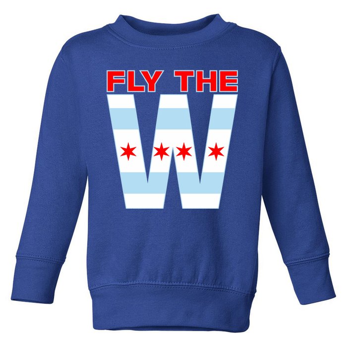 Fly The W Chicago Flag Toddler Sweatshirt