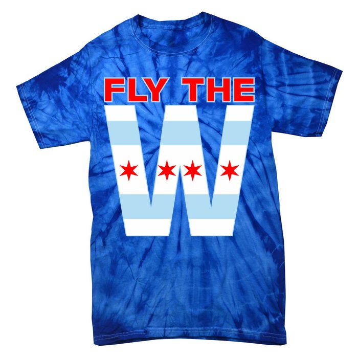 Fly The W Chicago Flag Tie-Dye T-Shirt