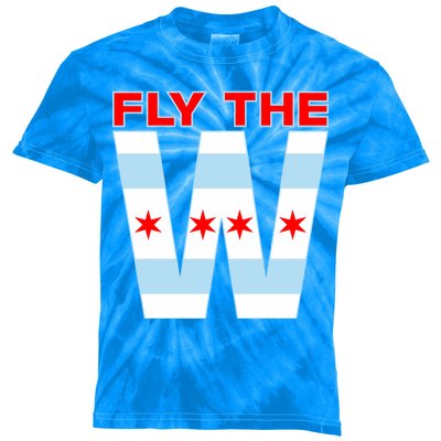 Fly The W Chicago Flag Kids Tie-Dye T-Shirt