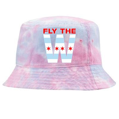 Fly The W Chicago Flag Tie-Dyed Bucket Hat