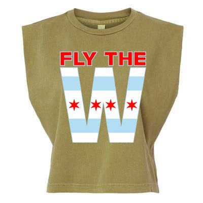 Fly The W Chicago Flag Garment-Dyed Women's Muscle Tee