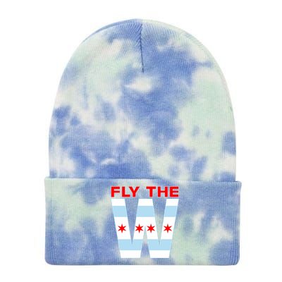 Fly The W Chicago Flag Tie Dye 12in Knit Beanie