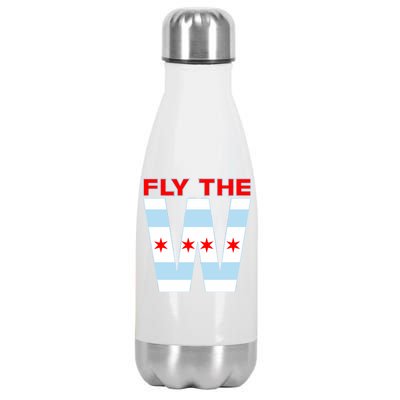 Fly The W Chicago Flag Stainless Steel Insulated Water Bottle