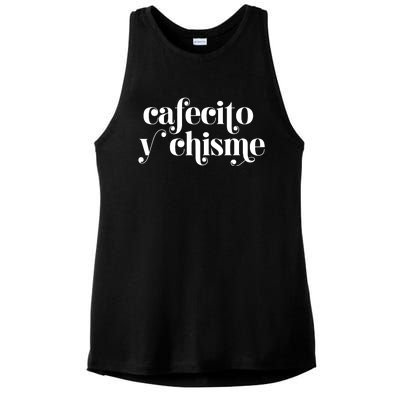 Frases LatinasCafecito Y Chisme Ladies PosiCharge Tri-Blend Wicking Tank