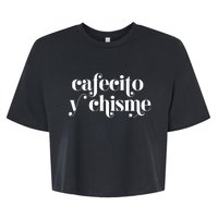 Frases LatinasCafecito Y Chisme Bella+Canvas Jersey Crop Tee