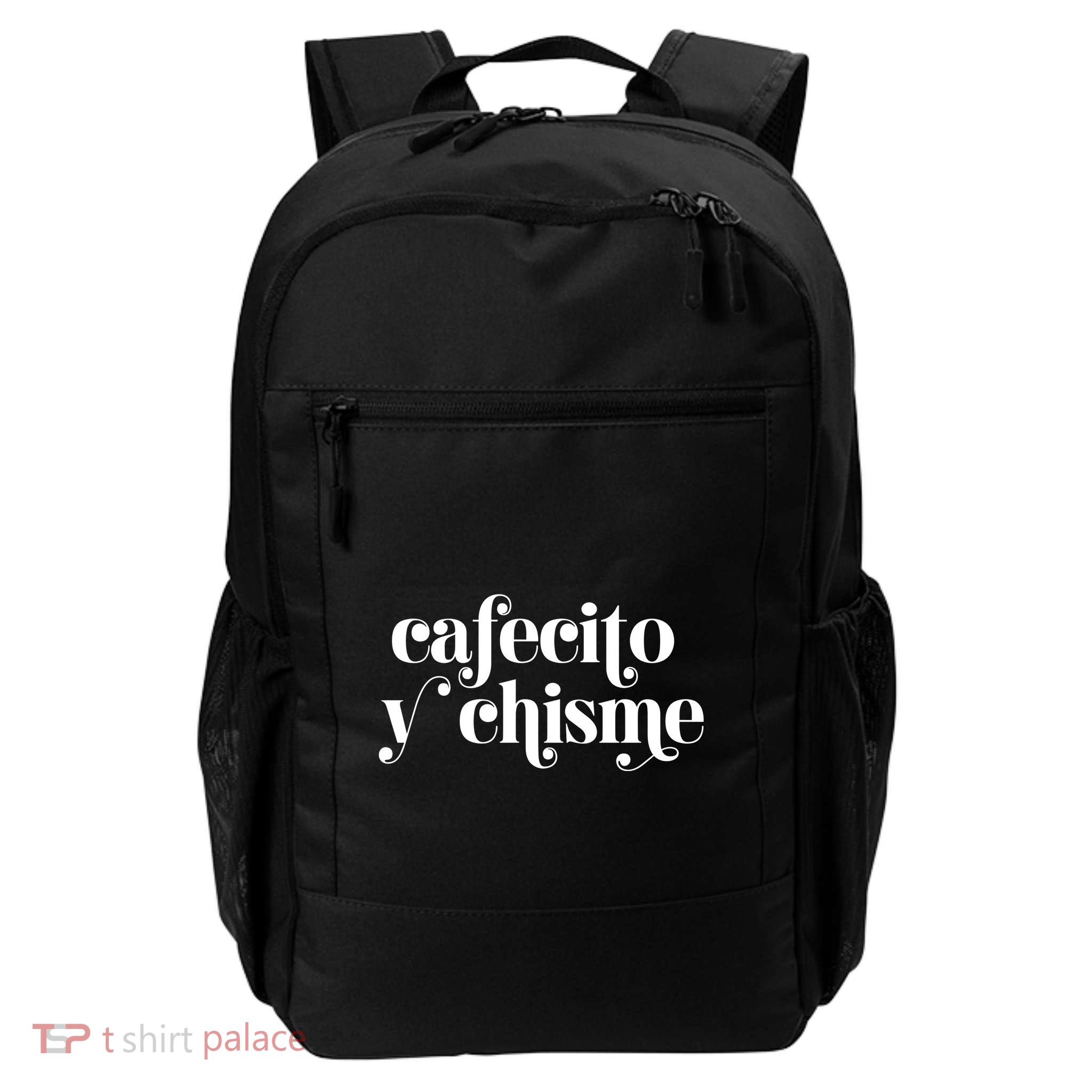Frases LatinasCafecito Y Chisme Backpack