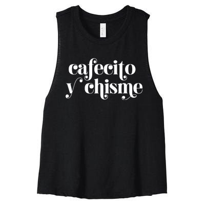 Frases LatinasCafecito Y Chisme Women's Racerback Cropped Tank