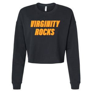 Funny Love Yourself First Virginity Rocks Cropped Pullover Crew