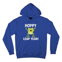 Funny Leap Year Teacher Gift Hoppy Pun February 29 Frog Cute Gift Hoodie