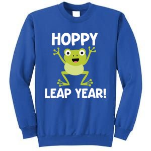 Funny Leap Year Teacher Gift Hoppy Pun February 29 Frog Cute Gift Sweatshirt