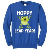 Funny Leap Year Teacher Gift Hoppy Pun February 29 Frog Cute Gift Sweatshirt