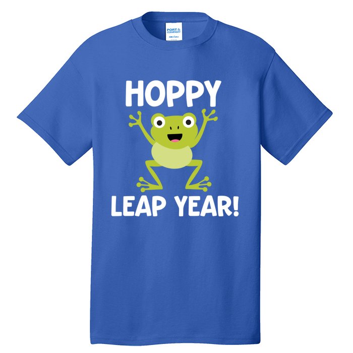 Funny Leap Year Teacher Gift Hoppy Pun February 29 Frog Cute Gift Tall T-Shirt