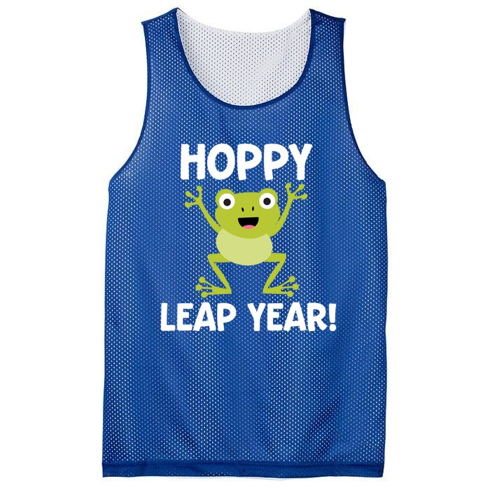 Funny Leap Year Teacher Gift Hoppy Pun February 29 Frog Cute Gift Mesh Reversible Basketball Jersey Tank