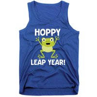 Funny Leap Year Teacher Gift Hoppy Pun February 29 Frog Cute Gift Tank Top