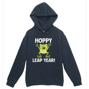 Funny Leap Year Teacher Gift Hoppy Pun February 29 Frog Cute Gift Urban Pullover Hoodie