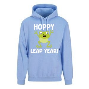 Funny Leap Year Teacher Gift Hoppy Pun February 29 Frog Cute Gift Unisex Surf Hoodie