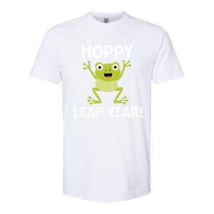 Funny Leap Year Teacher Gift Hoppy Pun February 29 Frog Cute Gift Softstyle CVC T-Shirt