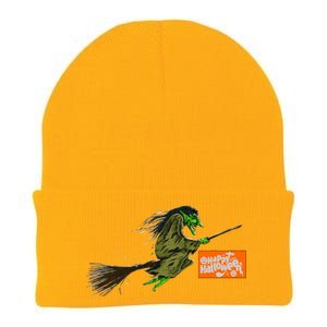 Flying Halloween Witch Knit Cap Winter Beanie