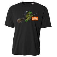 Flying Halloween Witch Cooling Performance Crew T-Shirt