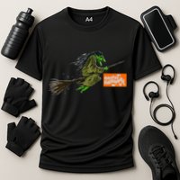 Flying Halloween Witch Cooling Performance Crew T-Shirt