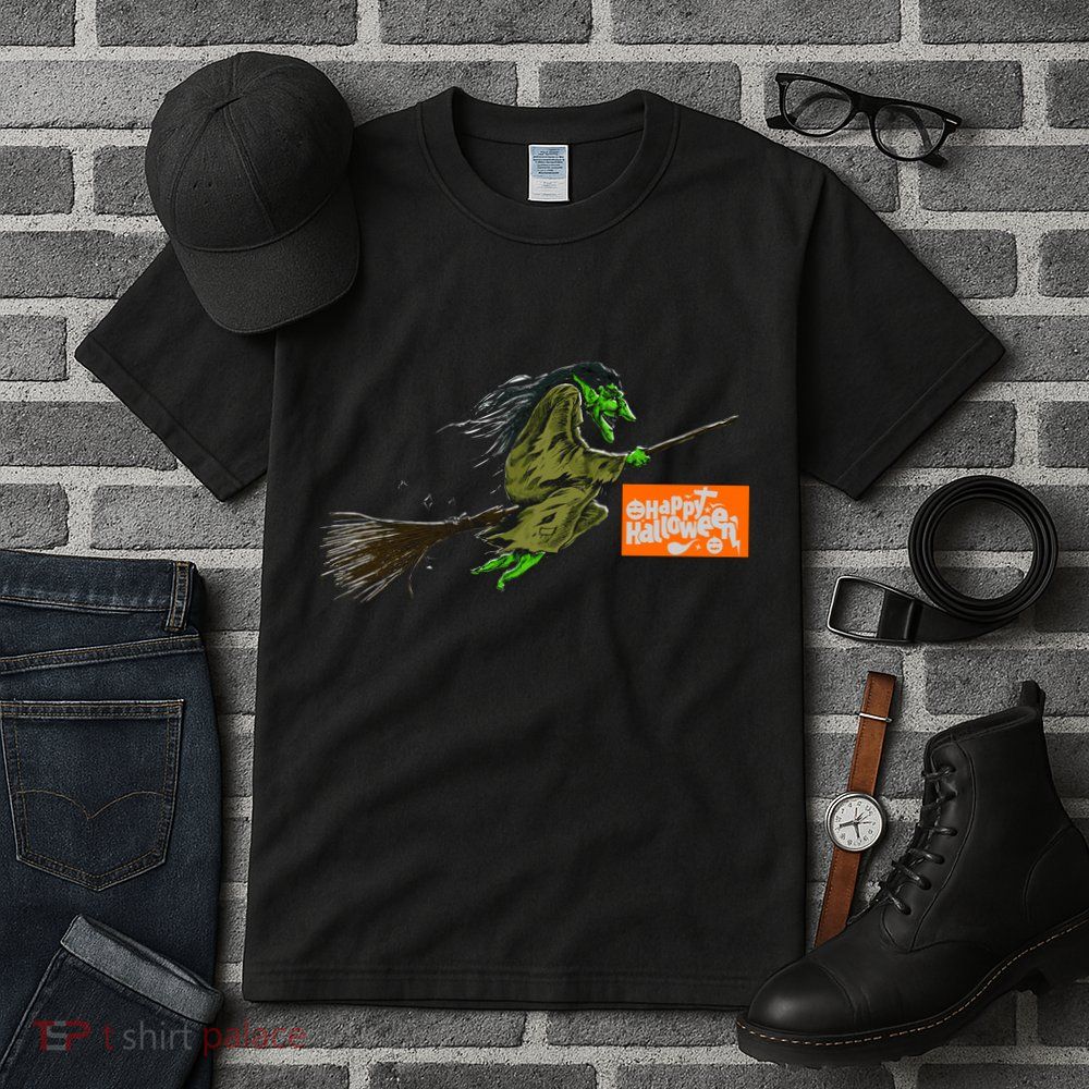 Flying Halloween Witch Tall T-Shirt